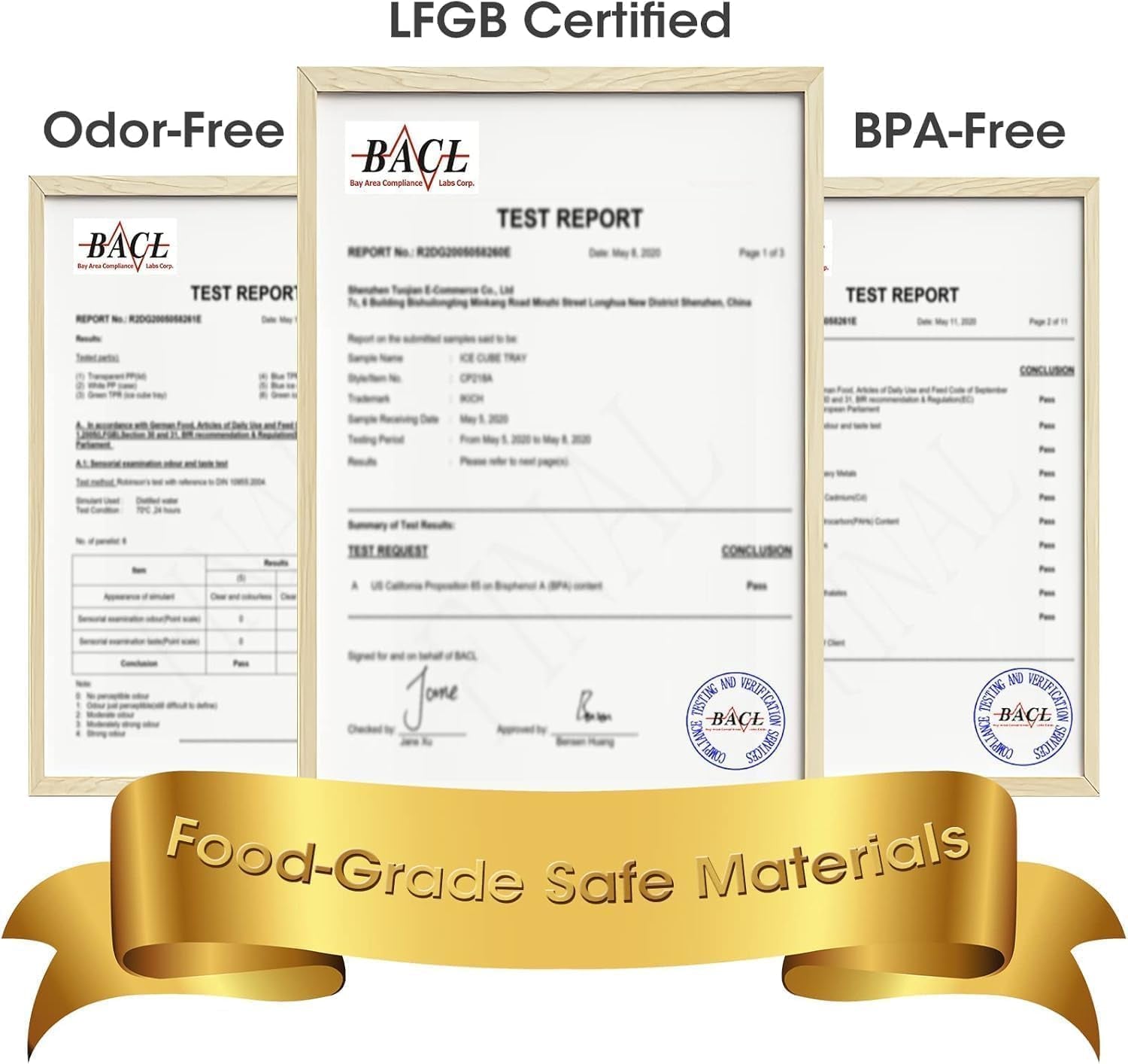 Ice Cube Tray with Lid and Bin, 4 Pack Silicone Plastic Ice Cubes Trays for Freezer with Box/Container, Stackable with Storage Iced Bucket Kits, Scoop, for RV, Soup, Food, Cocktail, Coffee