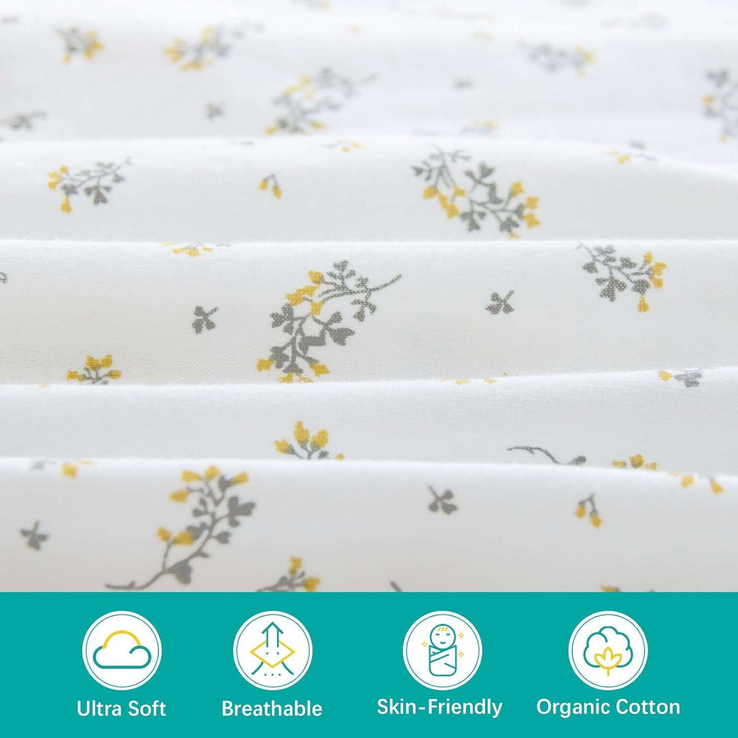 Baby Sleep Sack 18-24 Months, 100% Cotton Toddler Sleeping Bag, 2-Way Zipper Wearable Blanket for Baby, 0.5 TOG