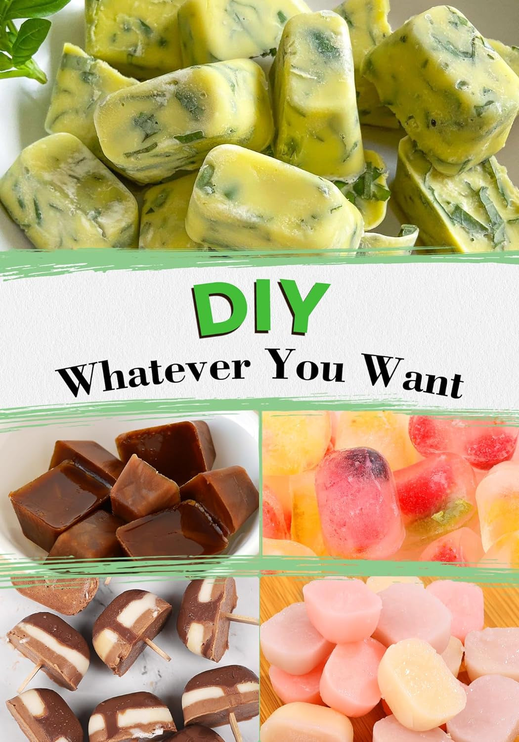 Ice Cube Tray with Lid and Bin, 4 Pack Easy Pop Out Silicone Ices Cubes Trays for Freezer with Cover, Stackable Compact Ice Bucket Kits, for Soup, Food, Cocktail, Coffee