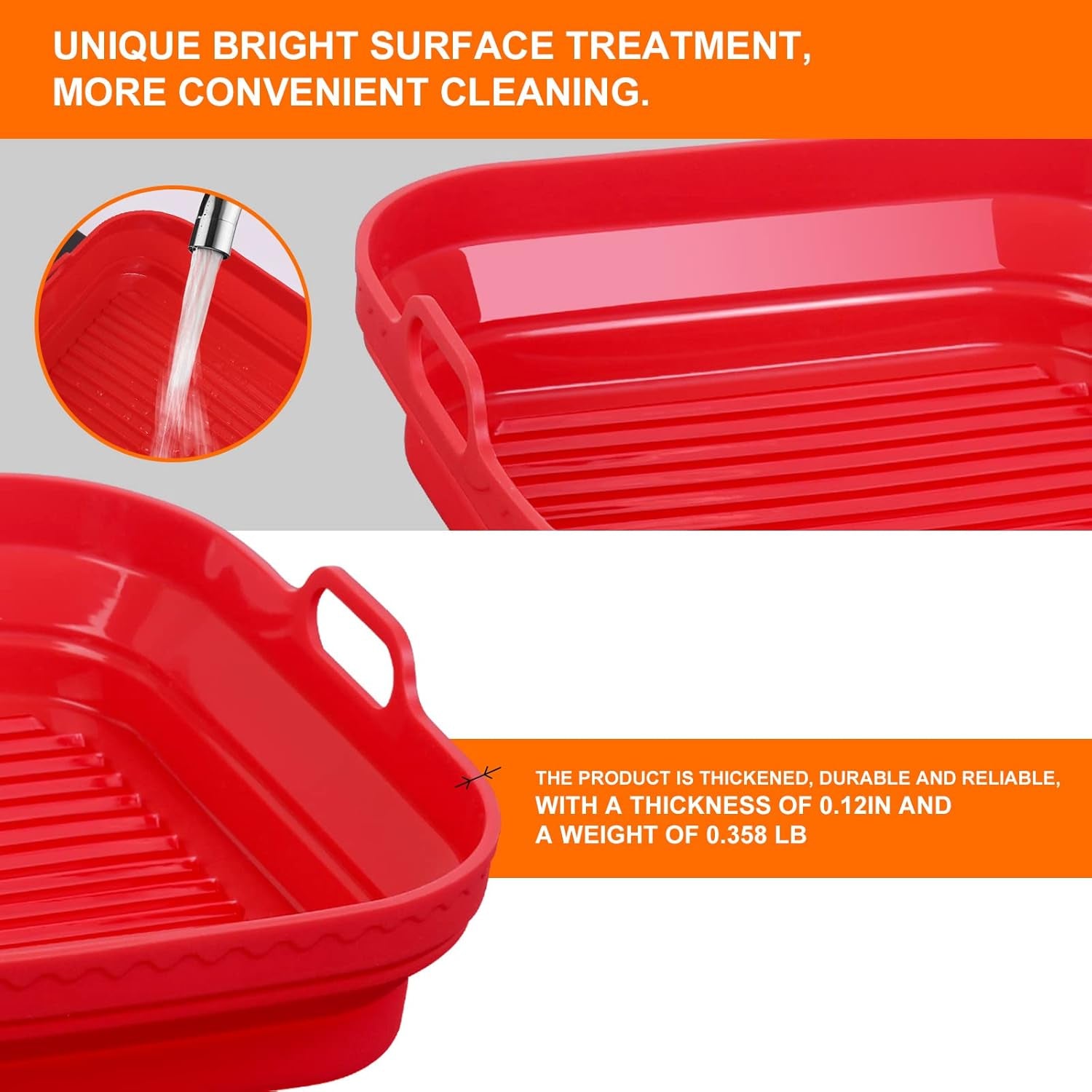 Silicone Air Fryer Liner for Ninja Crispi, 2 Pack Liners Silicone Pot