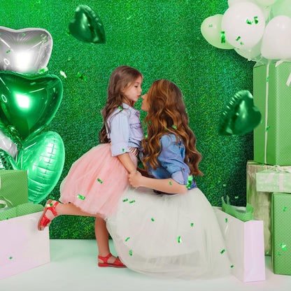 Set of 2 Dark Green Holographic Foil Tablecloths - 54x72 Durable Table Covers for Elegant Events, Perfect for Parties, Weddings, and Showers