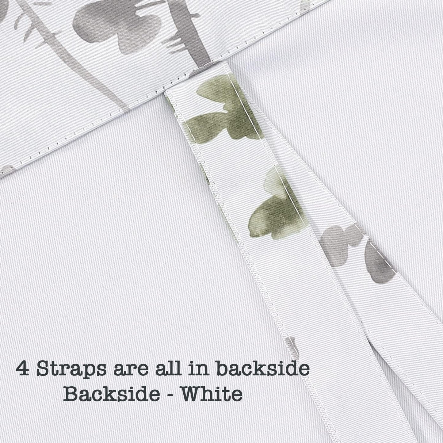 Blackout Tie up Curtain - Thermal Insulated Balloon for Small Window, Adjustable Kitchen Rod Pocket Panel (42" W X 45" L, Floral Pattern in Grey and Sage)