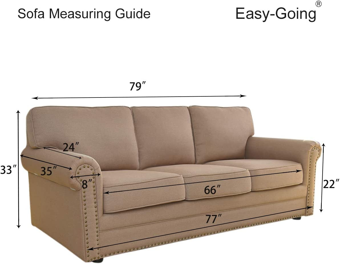 Reversible Couch Cover for 3 Cushion Couch Sofa Cover for Dogs Water Resistant Furniture Protector Cover with Foam Sticks Elastic Straps for Pet Cat (Sofa, Chocolate/Beige)
