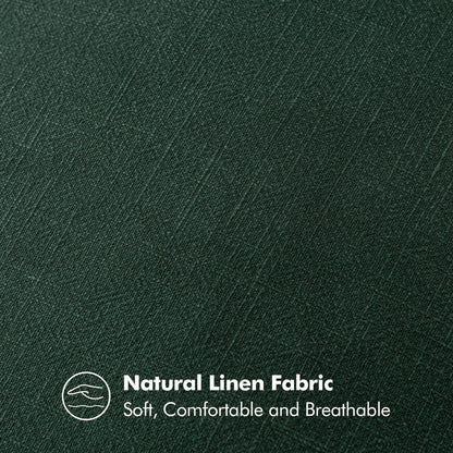 Christmas Decorative Linen Pillow Covers 18X18 Inch Dark Green ​Boho Farmhouse​ ​Neutral Couch Throw Pillows for Bed Pack of 2 Accent Modern Pillowcase Sofa Livingroom Home Decor