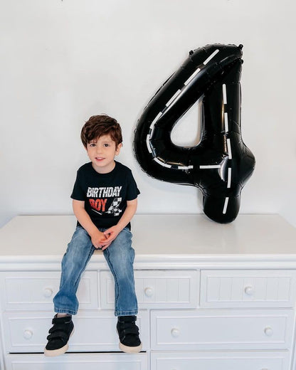 Race Car Number 24 Balloon 40 Inch, Black 24 Number Balloons, 24Th Birthday Decorations, 24 Year Old Race Themed Party Decorations