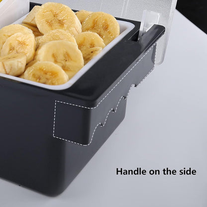 Fruit Veggie Condiment Caddy with Lid, 6 Compartment Plastic Dispenser Tray for Catering Dips Toppings, Serving Taco, Ice Cream, Fruit, & Salad Bar,Garnish Organizer for Restaurant Supplies