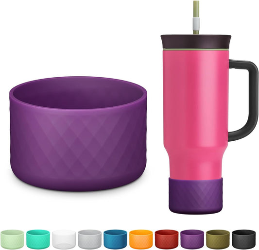 Silicone Boot for Owala 40 Oz Tumbler with Handle, Anti-Slip Protective Sleeve for Stainless Steel Triple Layer Insulated Travel Tumbler Accessories