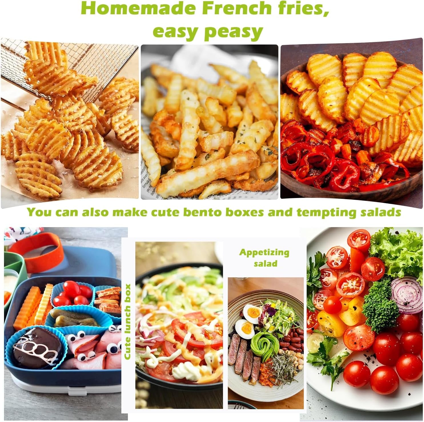 Crinkle Cutter, French Fry Cutter for Potatoes Stainless Steel Potato Carrot Chip Vegetable Crinkle Wavy Slicer