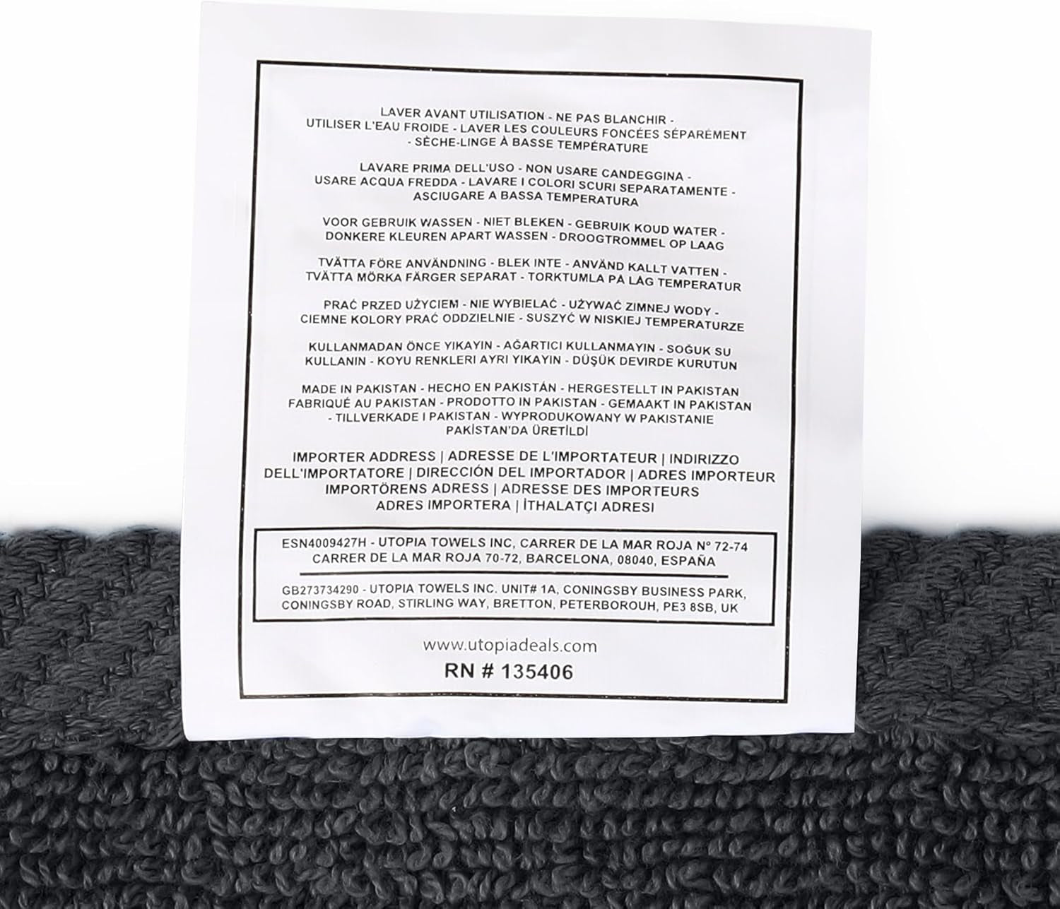 12 Pack Premium Wash Cloths Set, 12 by 12 Inches, 100% Cotton Ring Spun, Highly Absorbent and Soft Feel Washcloths for Bathroom, Spa, Gym, and Face, Grey