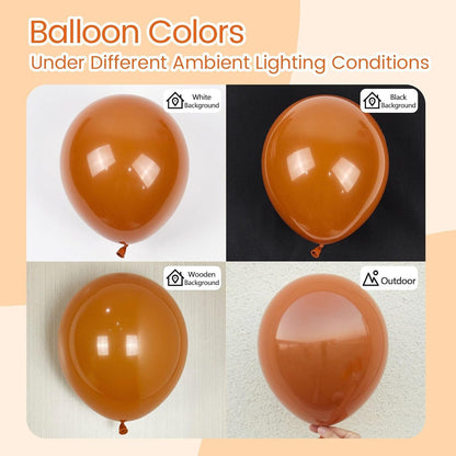 110Pcs Burnt Orange Balloons, 18 12 10 5 Inch Balloon Different Sizes Burnt Orange Balloon Garland for Baby Shower Birthday Party Decorations