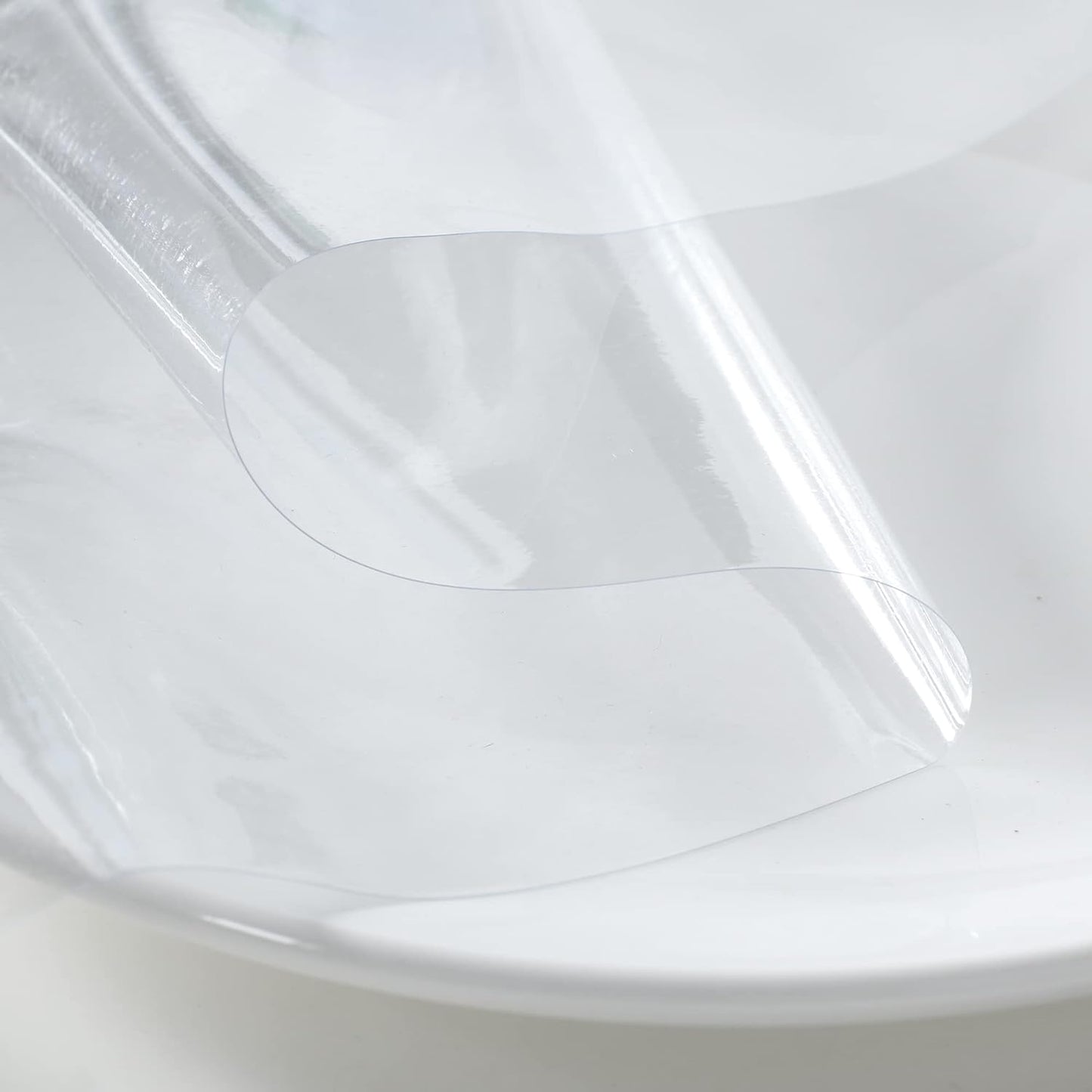 Clear Plastic Tablecloth 54 X 54 Inch, 100% Waterproof Oil-Proof Spill-Proof Vinyl PVC Table Cloth, Wipeable Rectangle Tablecloth Protector for Dining Table, Outdoor and Indoor Uses, Clear