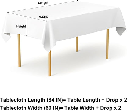 Rectangle Waterproof Vinyl Table Cloth, Wipeable Tablecloth with Flannel Backing, Plastic Table Cover for Dinner, Picnic, Indoor and Outdoor (Lemon, 60" X 84")
