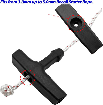 Replacement Recoil Starter Pull Handle Fits for Husqvarna STIHL Craftsman Poulan Gasoline Engine - 3 Pack Starter Handle for Chainsaws Lawn Mowers Trimmers Generators