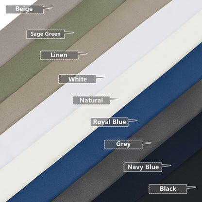 Heidi White Curtains for Living Room 63 Inch Length 2 Panels Set, Light Filtering Solid Curtains for Bedroom, Rod Pocket Window Drapes, 2 Pcs Each 40" W 63" L, White