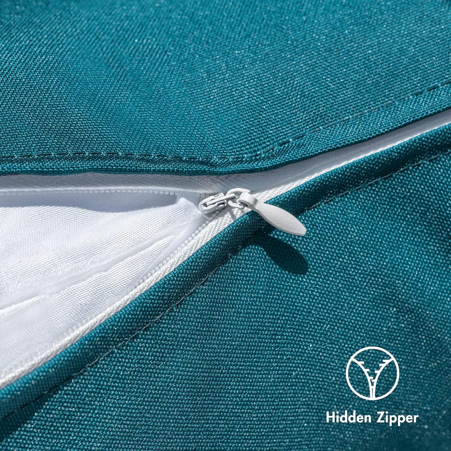 Outdoor Waterproof Throw Pillow Covers Set of 2 Hello Sunshine Decorative Outdoor Square Pillowcases for Chair Patio Garden Couch Tent Balcony Sofa Deep Blue 20X20 Inch