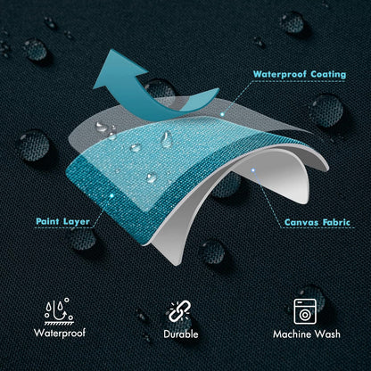 Outdoor Waterproof Throw Pillow Covers Set of 2 Hello Sunshine Decorative Outdoor Square Pillowcases for Chair Patio Garden Couch Tent Balcony Sofa Deep Blue 20X20 Inch