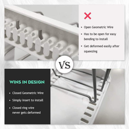 Adjustable Bakeware Organizer Pot Lid Holder Rack for Pots, Cake Molds, Cutting Boards, Mats, Cookware, GS02SS, 7.7'' Deep by 12.6'' to 21.5'' Wide