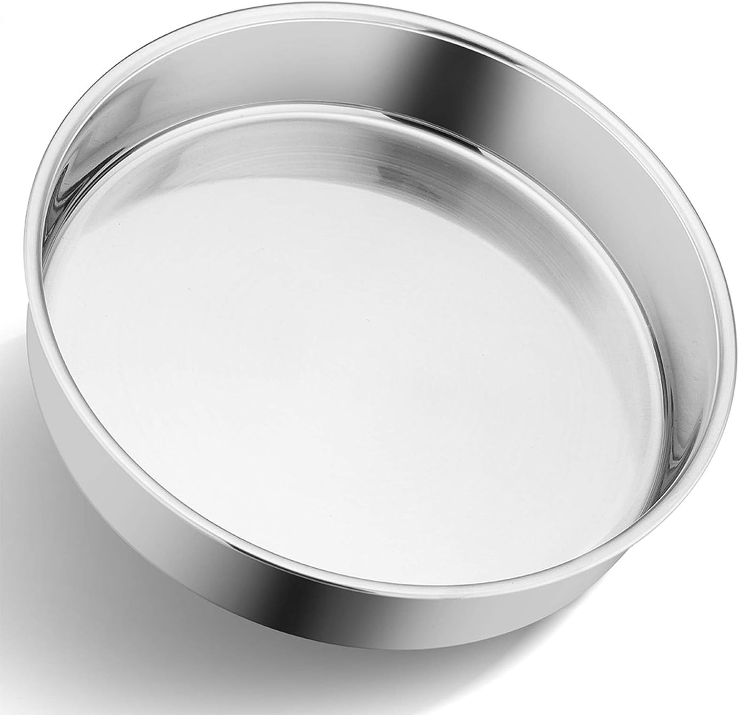9½-Inch round Cake Pan,  Stainless Steel Bakeware Cake Pan, Easy Releasing & Cleaning, Oven & Dishwasher Safe, Round/Sliver