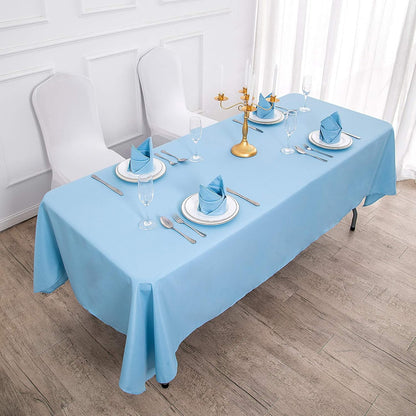 Rectangle Tablecloth 60X102 Inch Washable Polyester Fabric Table Cloth for Wedding Party Dining Banquet Decoration（60X102, Blue Mist）