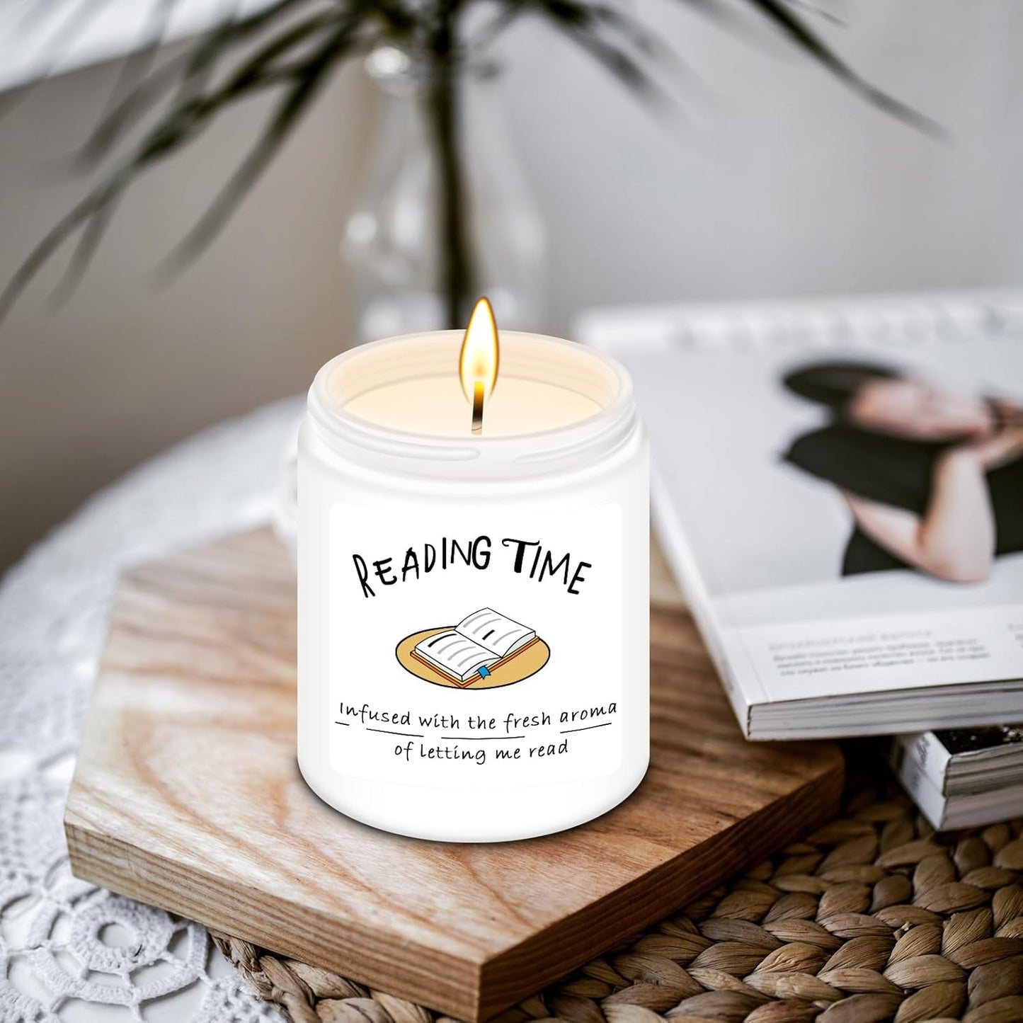 Book Lover Candle Gifts for Readers- Reading Bookish Gift Candles, Thanksgiving Christmas Birthday Gifts for Bookworm, Librarian