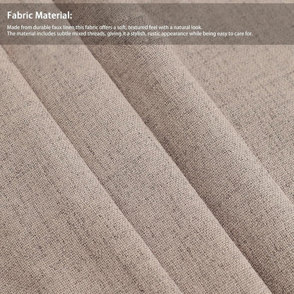 Premium 100% Blackout Heavy Linen Curtains - 52" W x 84" L, Set of 2 Thermal Insulated Textured Drapes for Bedroom and Living Room, Versatile Hanging Options: Hook Belt, Back Tab, Rod Pocket