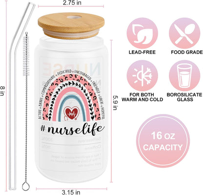 Nurse Gifts - Women'S Nurse Appreciation & Graduation Gifts - 16 Oz Can Glass