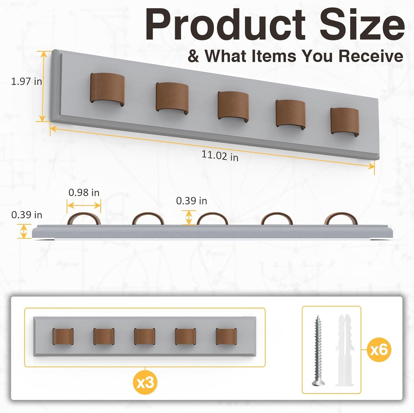 3 Pack Sunglass Organizer, Wall Mounted Sunglasses Organizer, Wooden Glasses Holder Sunglass Holder, Sunglasses Rack for Hanging Your Multiple Eyeglasses, for Wall, Home Decor(Light Grey)