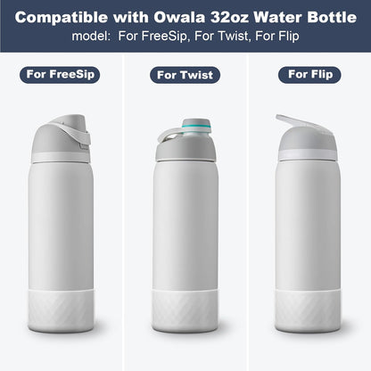 Silicone Boot for Owala Water Bottle 24 Oz 32 Oz 40 Oz, Anti-Slip Protective Sleeve for Freesip/Twist/Flip Stainless Steel Water Bottles Accessories
