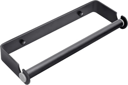 Under Cabinet Paper Towel Holder, Adhesive or Drill Mount Paper Towel Holder, Wall Mount Paper Towel Holders for Kitchen or Bathroom (Black)