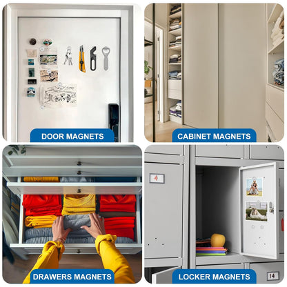 20LBS Neodymium Magnets, 6Pack Rare Earth Magnets with Matching Screws, for Kitchen Doors, Tool Room, Lifting - 0.63X0.19Inch