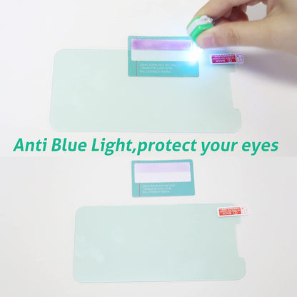 [Eye Protection] anti Blue Light Screen Protector for Iphone 12 Pro Max 2 Pack [6.7 Inch]+ 2 Pack Camera Lens Protector, Case Friendly Tempered Glass Film,[9H Hardness] - HD