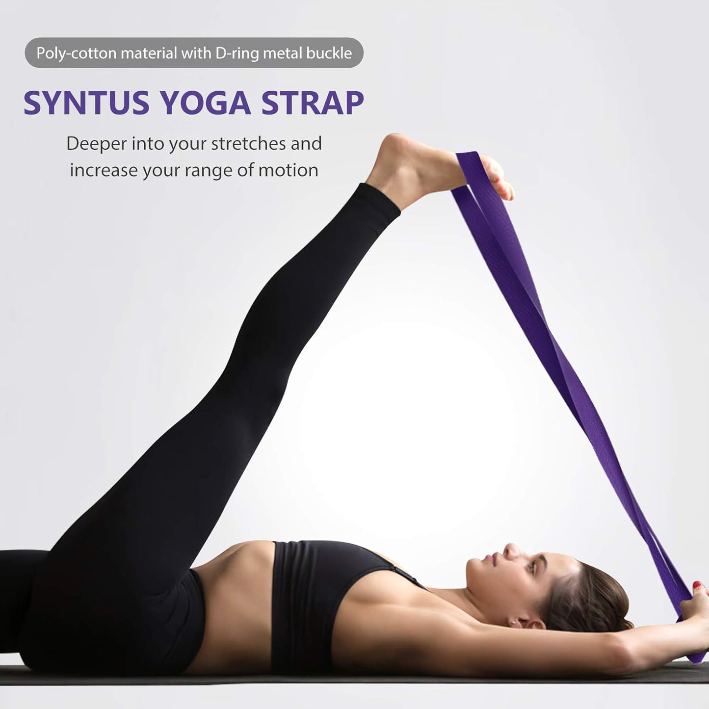Yoga Block and Yoga Strap Set, 2 Soft Non-Slip Yoga Blocks 9×6×4 Inches, 8FT Metal D-Ring Strap for Yoga, General Fitness, Pilates, Stretching and Toning