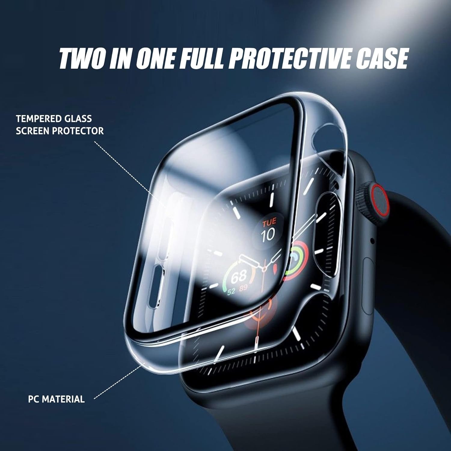 Camera Lens Protector for Iphone 13 Pro 6.1" ＆ Iphone 13 Pro Max 6.7", Apple Watch Series 6 SE Series 5 Series 4 [40Mm] Screen Protector,Hard PC Case [2 Pack][Clear]