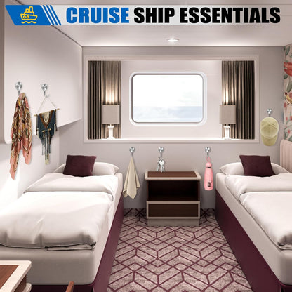 Magnetic Hooks for Cruise Cabins, 60Lbs Swivel Magnetic Hooks Heavy Duty, Cruise Ship Essentials, Locker Accessories, Magnet Hook for Classroom, Refrigerator, Hanging, Grill -6 Pack