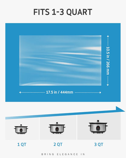 Crock Pot Liners, 20 Count 10.5" X 17.5" Small Size Slow Cooker Liners Fits 1-3 Quart Pots, Disposable Cooking Bags Suitable for Oval & round & Retangular Crock Pot