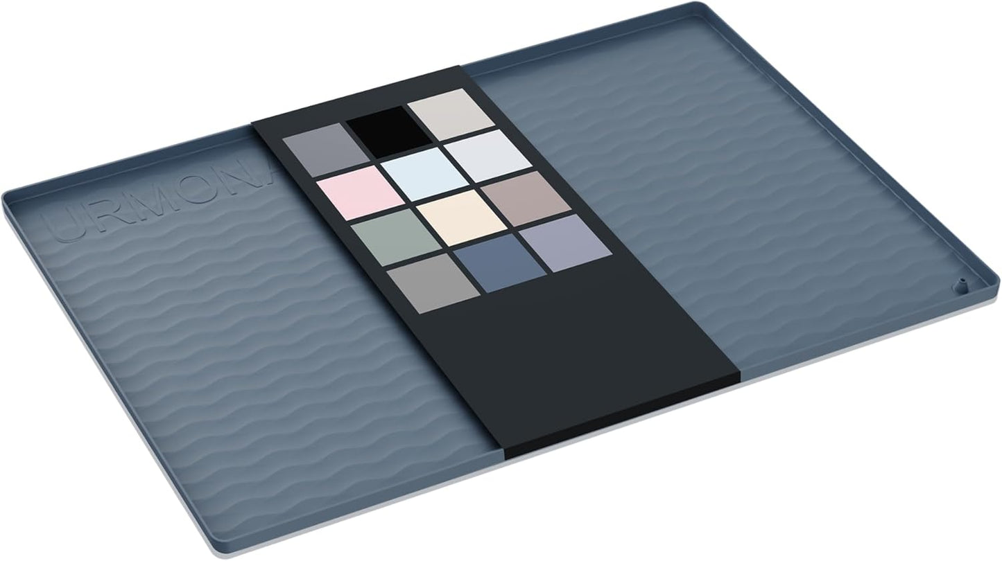 Waterproof Silicone under Sink Mat 31'' X 22'' Shelf Liner for Kitchen and Bathroom, Cabinet and Counter Protector, Storage and Organizers, Litter Mat, Pet Cat Puppy Essentials(Dark Grey)