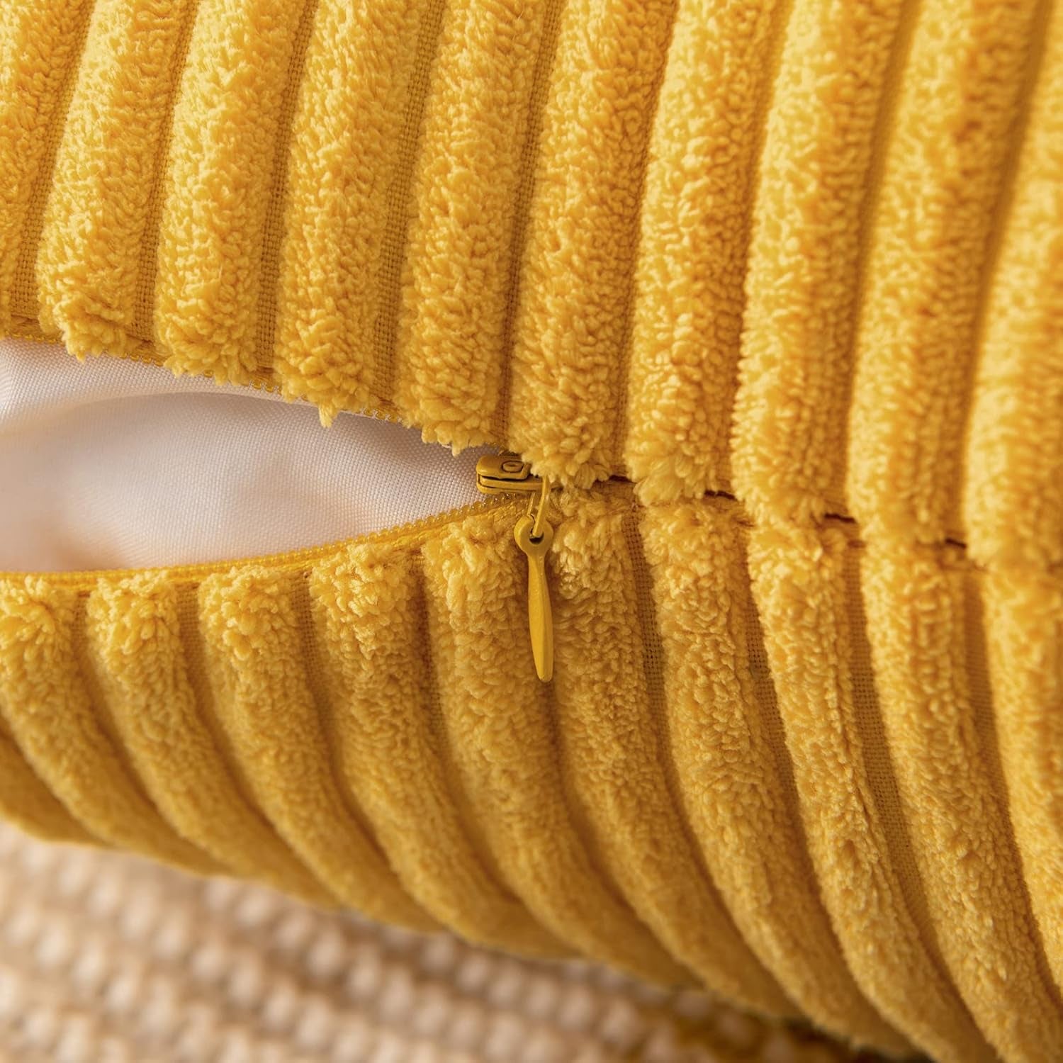 Pack of 2 Pillow Covers Soft Soild Decorative Square Throw Pillow Covers Set Cushion Cases Pillowcases for Sofa Bedroom Car 18 X 18 Inch 45 X 45 Cm Mustard Yellow