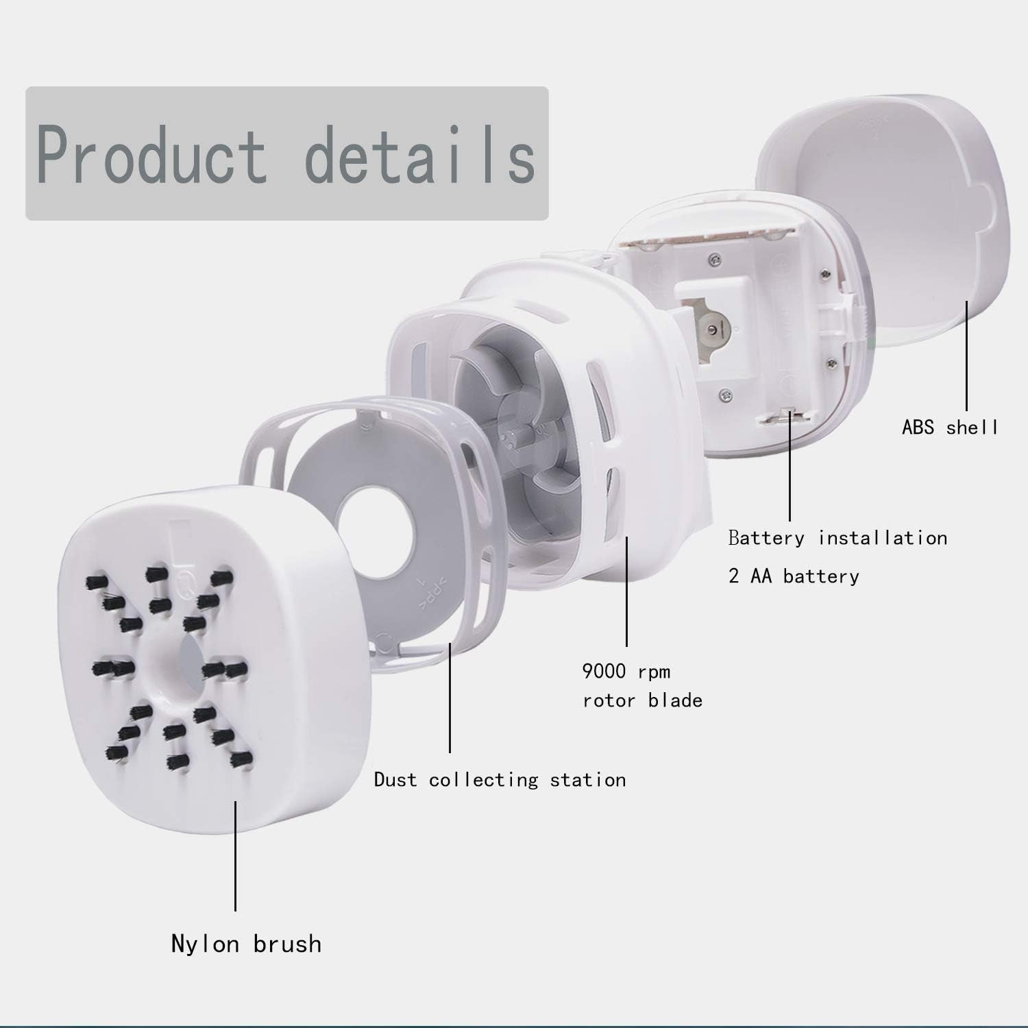 Desktop Vacuum Cleaner,Mini Table Dust Sweeper Energy Saving,High Endurance up to 400 Mins,Cordless&360º Rotatable for Cleaning Hairs,Crumbs,Computer Keyboard of Gifts for Kids (Black)