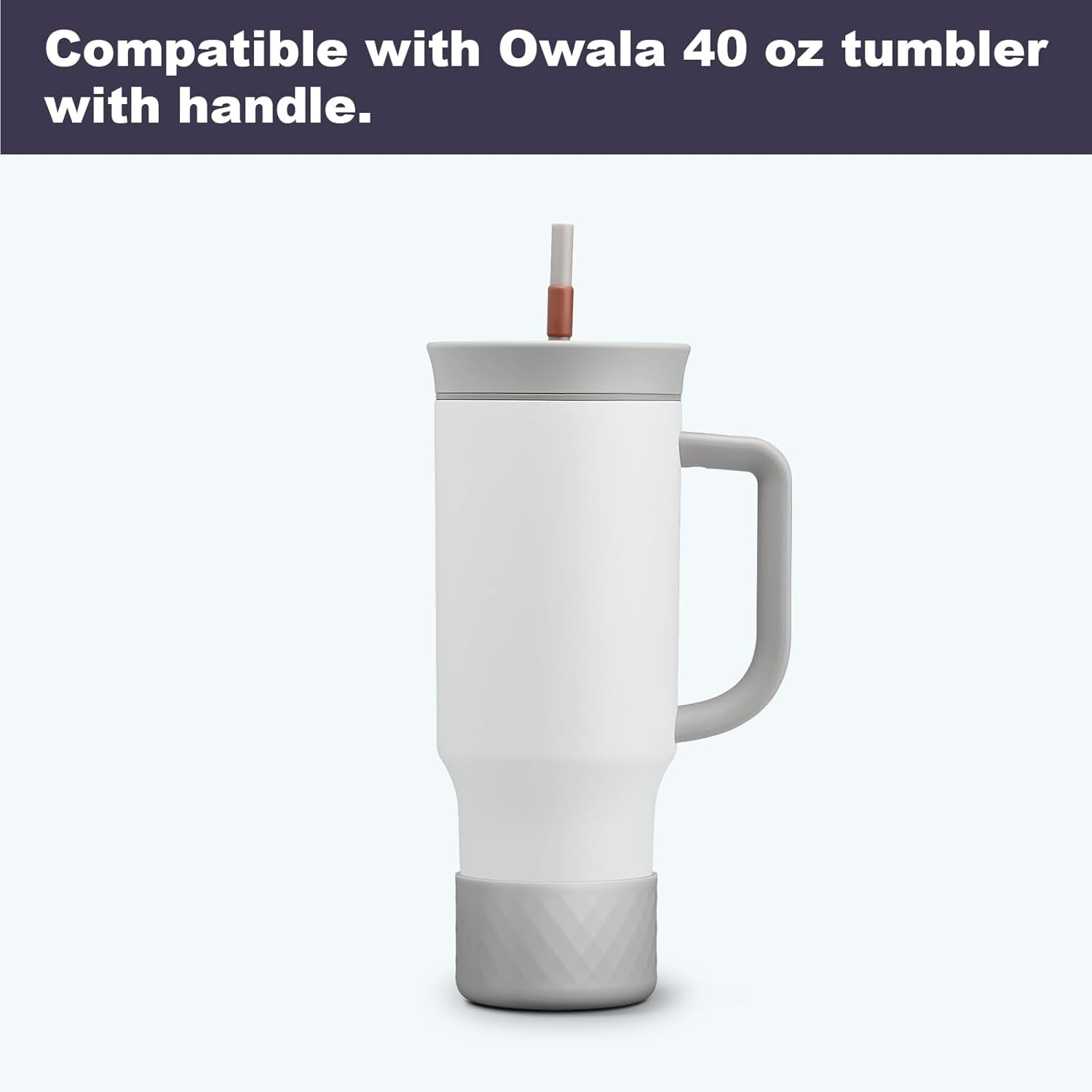 Silicone Boot for Owala 40 Oz Tumbler with Handle, Anti-Slip Protective Sleeve for Stainless Steel Triple Layer Insulated Travel Tumbler Accessories
