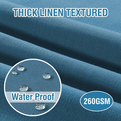 Cloth Napkins Set of 12 (18" X 18") Linen Textured Dinner Napkins Waterproof Extra Soft Thick Durable Reusable Napkins with Hemmed Edges for Dinners, Weddings and Everyday Use, Ink Blue