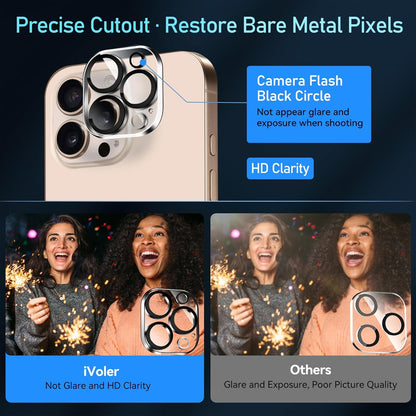 3-In-1 Clear Case for Iphone 16 Pro 6.3" 2024 Military Shockproof and 3-Pack Tempered Glass Screen Protector,3 Pack Camera Lens Protector with [Alignment Frame] Anti-Scratch Transparent