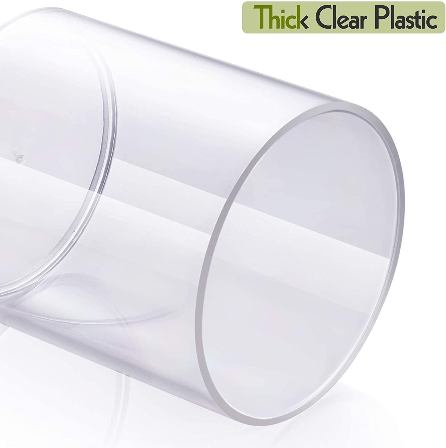 2 Pack Acrylic Qtip Holder Dispenser for Cotton Swabs, Balls, Pads, Floss Picks- Small Clear Plastic Canister Apothecary Jar Set, Bathroom Essentials Accessories Decor, Vanity Makeup Storage Organizer
