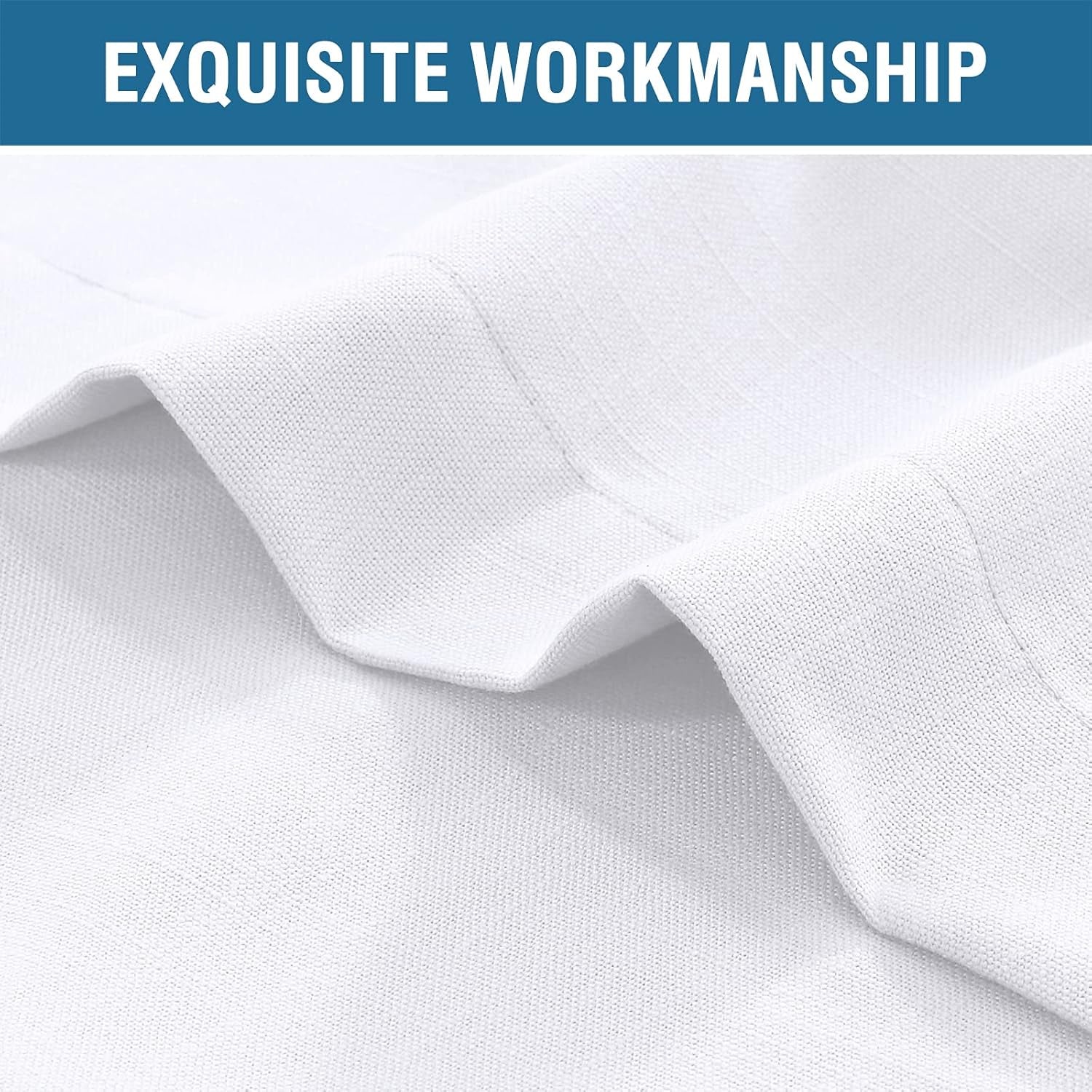 Linen Look Outdoor Waterproof Curtains for Patio Privacy Grommet Sunlight Blocking outside Curtains for Gazebo, Porch, Pergola, Pavilion, 1 Panel, 95L X 52W Inch, White
