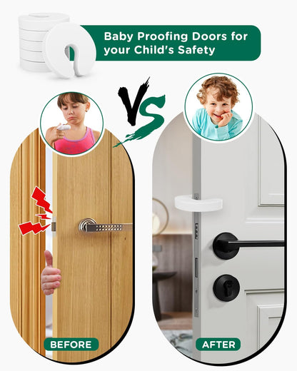 Pack of 6 Door Finger Pinch Guards, Child Proof Door Slam Stopper, Prevents Fingers Injuries, Baby and Pets from Getting Locked in Room,Fits Any Doors Size