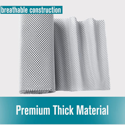 Shelf and Drawer Liner for Kitchen Cabinets Non-Adhesive, Non Slip Durable Strong Clean Long Size 12 Inches X 10 Feet, Shelves, Cabinets, Storage, Kitchen and Desks, Light Gray