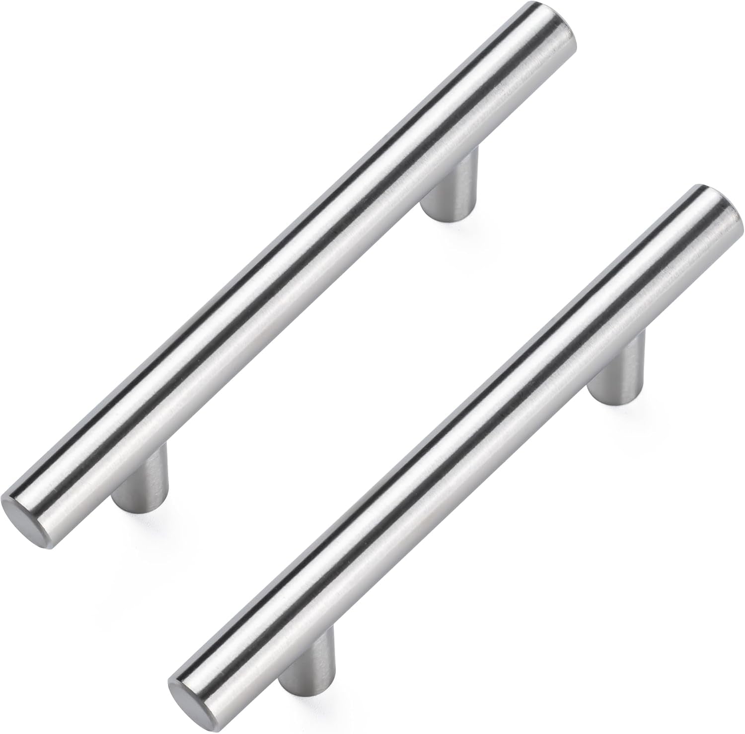 4 Pack Cabinet Pulls Brushed Nickel Stainless Cabinet Handles, for Kitchen and Bathroom Cabinets, 5 Inch Length, 3 Inch Hole Center