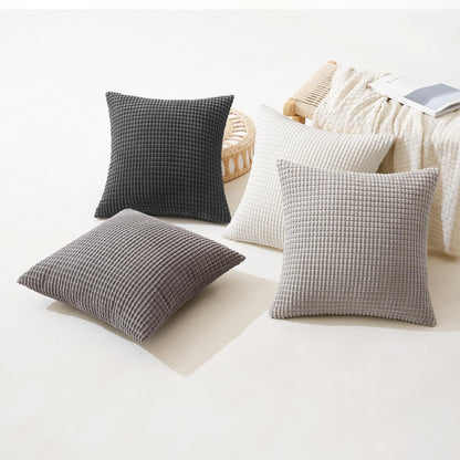Timeless Neutral Pillow Covers 18X18 Inch Set of 4 Mid Century Modern Grey Throw Pillows Rustic Corduroy Couch Pillowcases Nordic Home Decor for Sofa Living Room Bed
