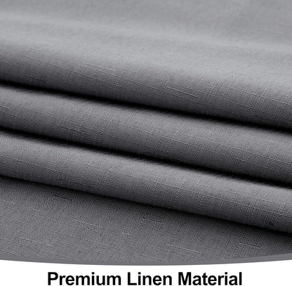 Rectangle Table Cloth Linen Textured, Waterproof Spillproof Anti-Wrinkle Burlap Tablecloth, Washable Decorative Fabric Table Cover for Dining, Party, Banquet, 52 X 70 Inch, Grey