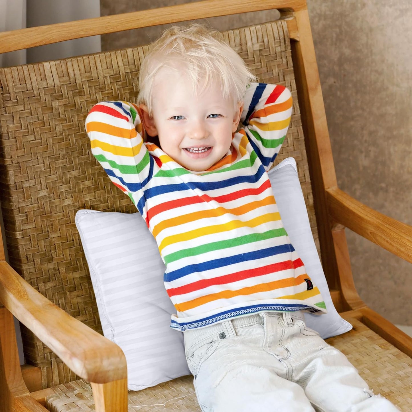 Toddler Pillow (White, 2 Pack), 13X18 Pillows for Sleeping, Soft and Breathable Cotton Blend Shell, Small Kids Pillow Perfect for Toddler Bed and Travel (Intended for Age 2 and Up)