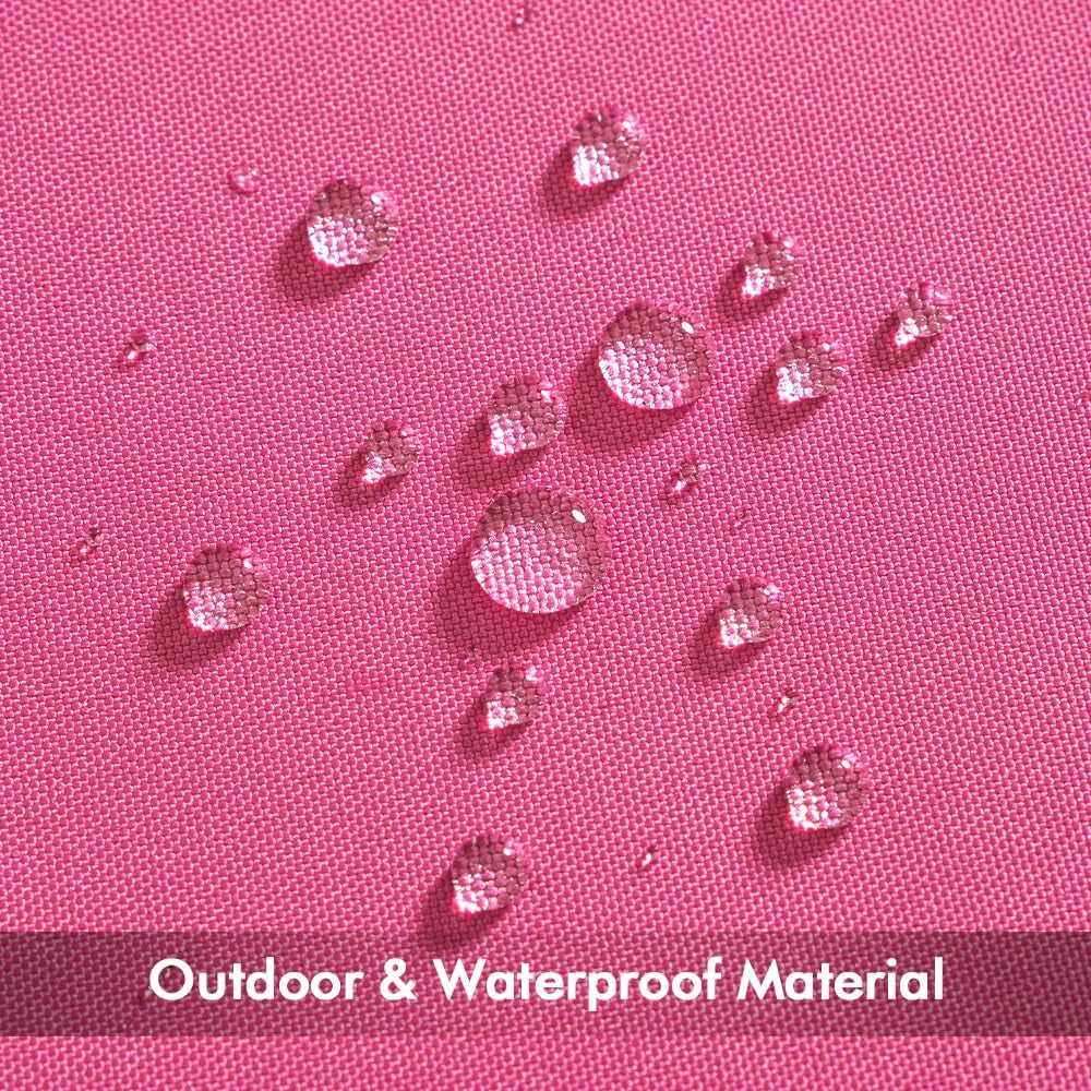 Pack of 2 Decorative Outdoor Waterproof Pillow Covers Square Garden Cushion Sham Throw Pillowcase Summer Shell for Patio Tent Couch 18X18 Inch Hot Pink